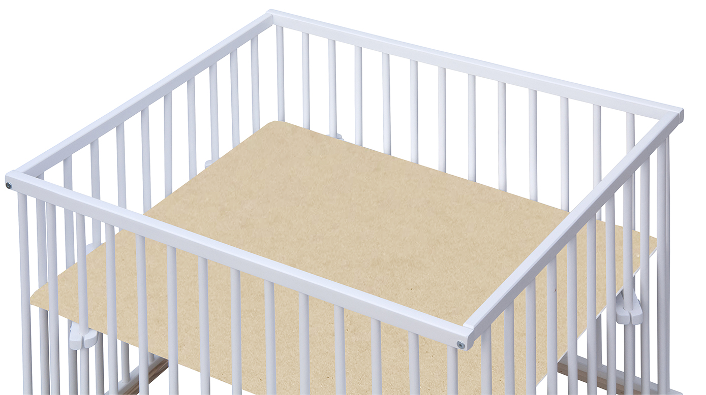 Dětská dřevěná ohrádka Scarlett HONZÍK bílá - borovice, 98 x 78 cm