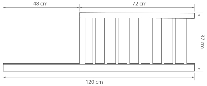Válendová bočnice Scarlett Kamila - bílá