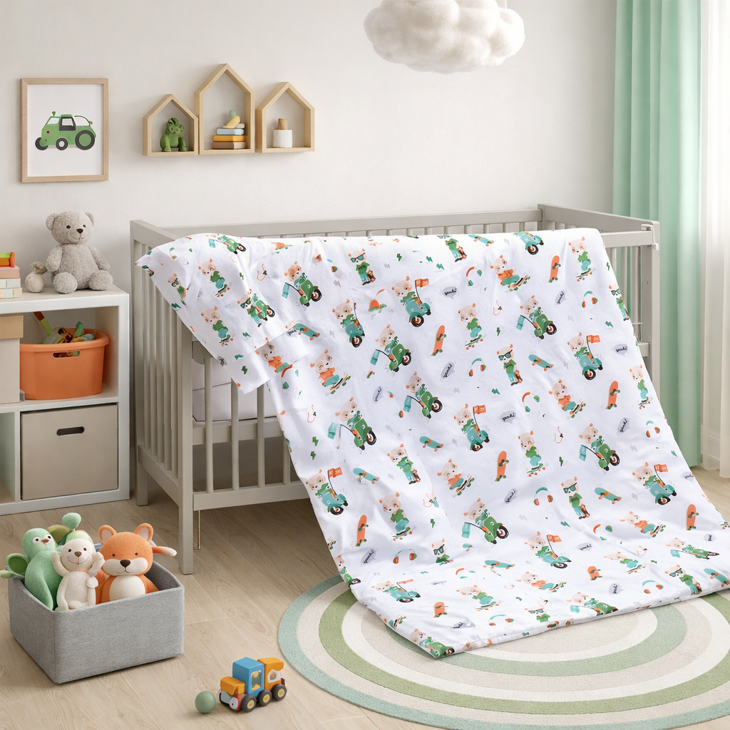 Povlečení do postýlky 2dílné - Scarlett Peko - 90 x 120 cm - bílá