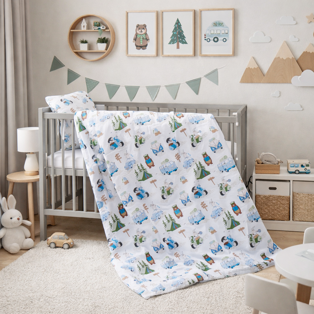 Povlečení do postýlky 2dílné - Scarlett Fany - 100 x 135 cm - modrá