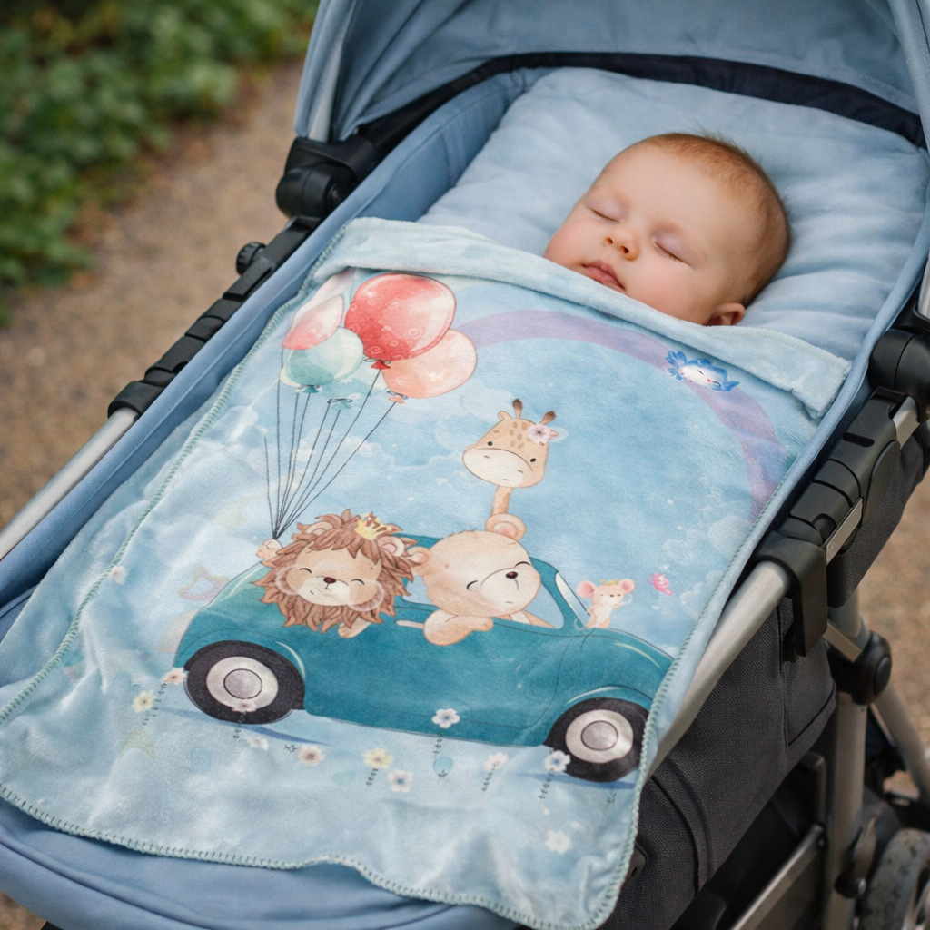 Scarlett, Deka pro miminko K98 - modrá, 80 x 110 cm