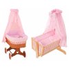 Canopy over Moses basket for baby and cradle - Scarlett Little bear - pink