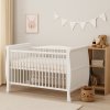 Baby cot Scarlett MARINA with pull-out partitions - pine - 120 x 60 cm - white