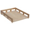 Changing table OGY Scarlett for cot - natural - with changing pad - white