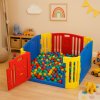 Plastic playpen Scarlett Teddy Bear - coloured, 116 x 116 cm