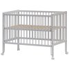 Baby cot - Scarlett DOMINIK (pine), retractable sides - white - 120 x 60 cm - BAZAR