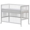 Baby cot - Scarlett DOMINIK (pine), retractable sides - white - 120 x 60 cm - BAZAR