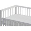 Baby cot - Scarlett DOMINIK (pine), retractable sides - white - 120 x 60 cm - BAZAR
