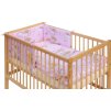 Baby cot with complete equipment Scarlett 120 x 60 cm - Little cloud - pink