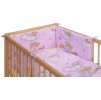Baby cot with complete equipment Scarlett 120 x 60 cm - Little cloud - pink