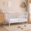 Łóżeczko dziecięce Scarlett KAMILA (sosna), z opuszczanym bokiem – białe 120 x 60 cm