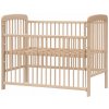 Baby cot - Scarlett MÍŠA natural ECO (beech), retractable side - 120 x 60 cm