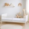 Łóżeczko dziecięce 2w1 - Scarlett KACPER (sosna) – białe 140 x 70cm