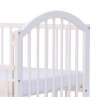 Baby cot with retractable side - Scarlett ALENKA (beech) - white 120 x 60 cm