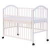 Baby cot with retractable side - Scarlett ALENKA (beech) - white 120 x 60 cm