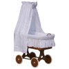 Canopy over Moses basket for baby and cradle - Scarlett Peta - white
