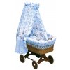 Canopy over Moses basket for baby and cradle - Scarlett Kulisek - blue