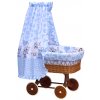 Canopy over Moses basket for baby and cradle - Scarlett Kulisek - blue