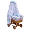 Canopy over Moses basket for baby and cradle - Scarlett Pupis - blue
