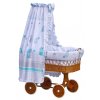 Canopy over Moses basket for baby and cradle - Scarlett Pupis - blue