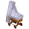 Canopy over Moses basket for baby and cradle - Scarlett Gusto - blue