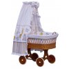 Canopy over Moses basket for baby and cradle - Scarlett Nebula - beige