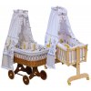 Canopy over Moses basket for baby and cradle - Scarlett Nebula - beige