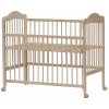 Baby cot with retractable side - Scarlett ALEK natural ECO (pine) - 120 x 60 cm