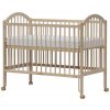 Baby cot with retractable side - Scarlett ALENKA ECO natural (pine) - 120 x 60 cm