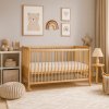 Baby cot - Scarlett DOMINIK natural ECO (pine), retractable sides - 140 x 70 cm