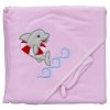 Froté ručník - Scarlett delfín s kapucí - růžová