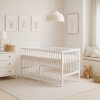 Łóżeczko dziecięce - Scarlett DOMINIK (sosna), z opuszczanym bokiem - biały 140 x 70 cm