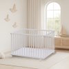 Scarlett HONZIK playpen for children - white - pine, 98 x 78 cm