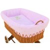 Moses basket set for baby - Scarlett Teddy bear - pink