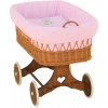 Moses basket set for baby - Scarlett Teddy bear - pink
