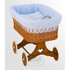 Moses basket set for baby - Scarlett Teddy bear - blue