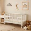 Baby cot Scarlett Kombi with pull-out partitions beech - white 120 x 60 cm