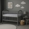Baby cot with retractable side - Scarlett Alice (pine) - grey 120 x 60 cm