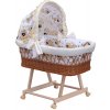 Moses basket with chassis for baby Scarlett Japy with a canopy - beige
