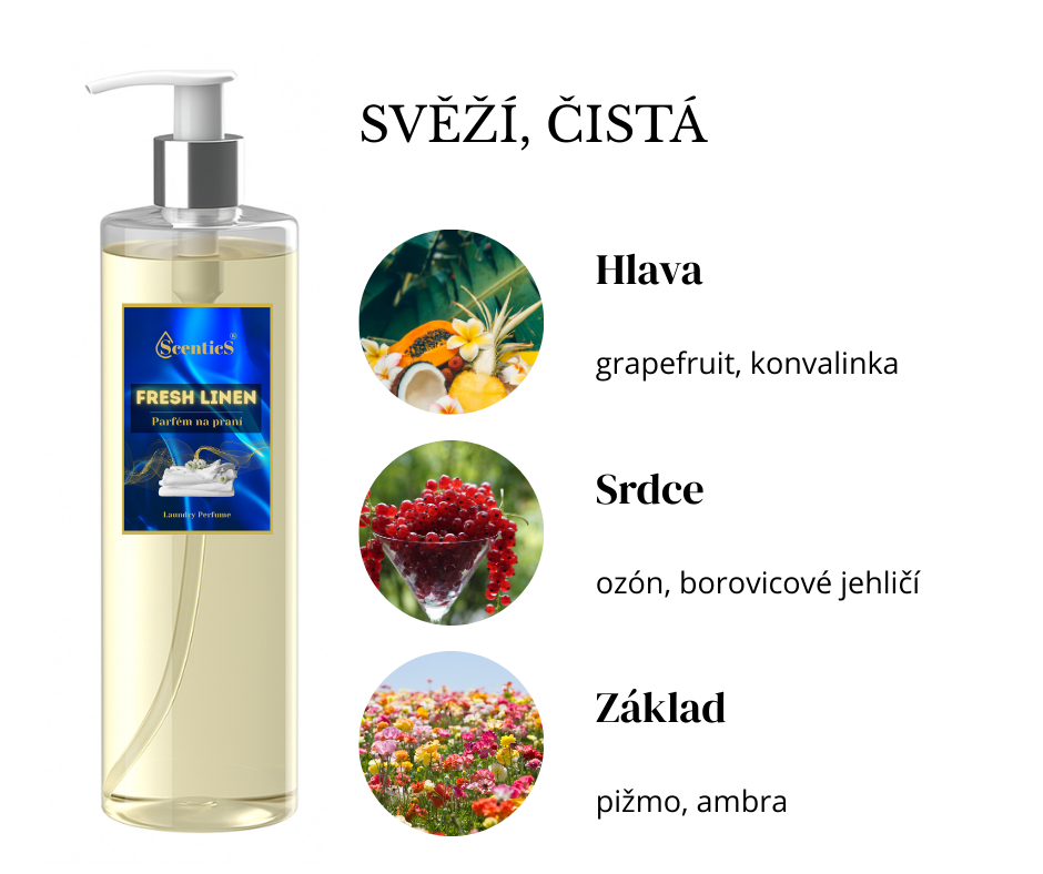 Fresh Linen parfém na praní Scentics