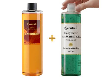 Parfém na praní CASHMERE 500 ML + DÁREK 500 ML Pracího gelu Scentics