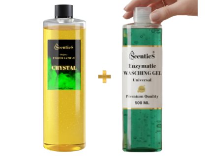 Parfém na praní CRYSTAL 500 ML + DÁREK 500 ML prací gel Scentics