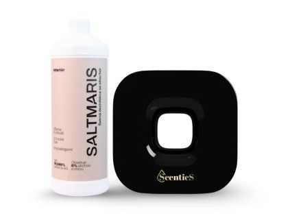 Difuzér GLOW Black + Dezinfekce SALTMARIS