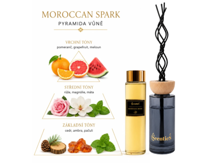 Difuzér DOLCE Tyčinkový vůně MORROCAN SPARK 200 ml
