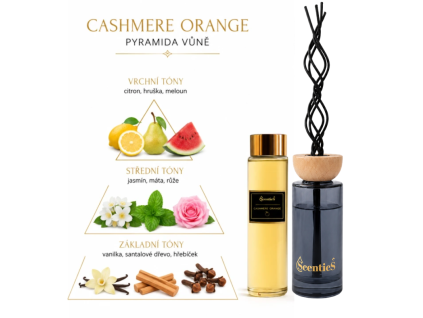Difuzér DOLCE Tyčinkový vůně CASHMERE ORANGE 200 ml