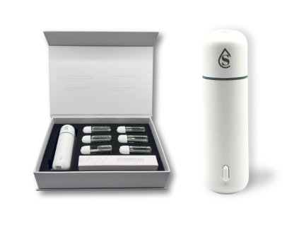 Difuzér do Auta MINIgo White + vůně do auta 6 ks