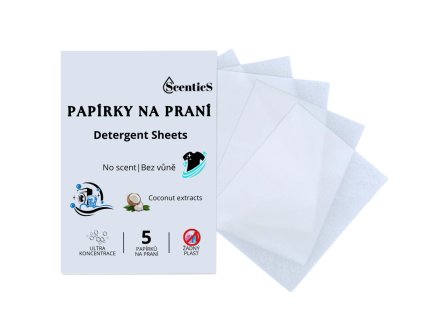 Papírky na praní 5 ks/10 praní Scentics