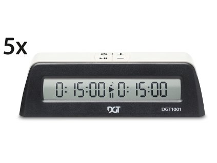 Digitale Schachuhr; 5x DGT1001 schwarz