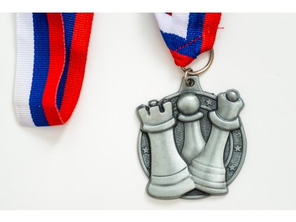 Medaille Schachfiguren Silber