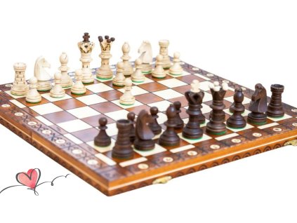 235 konigliches schachspiel aus holz